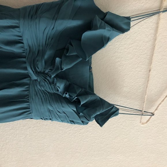 Quillaree/BHDLN Dark Dusty Blue Dress - Picture 3 of 4